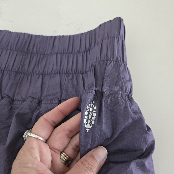 Free People The Way Home High Rise Elastic Waist Athletic Shorts Navy Purple S - Picture 7 of 7